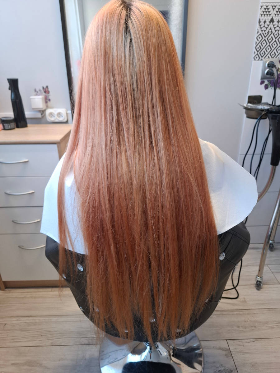 Włosy przed metamorfozą bob w salonie IzaBella Łódź